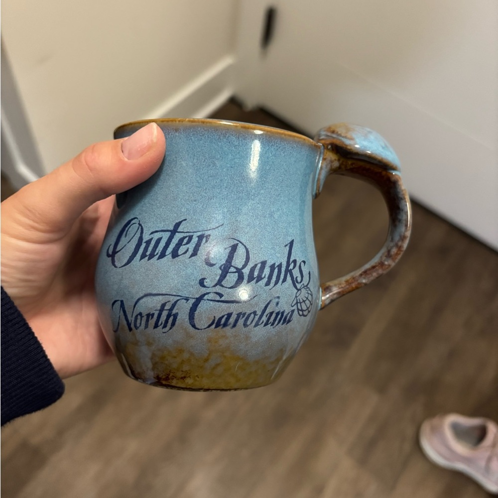 LAST CHANCE Outer Banks North Carolina Blue Mug